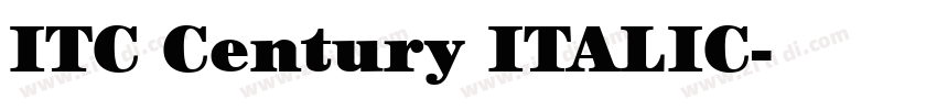 ITC Century ITALIC字体转换